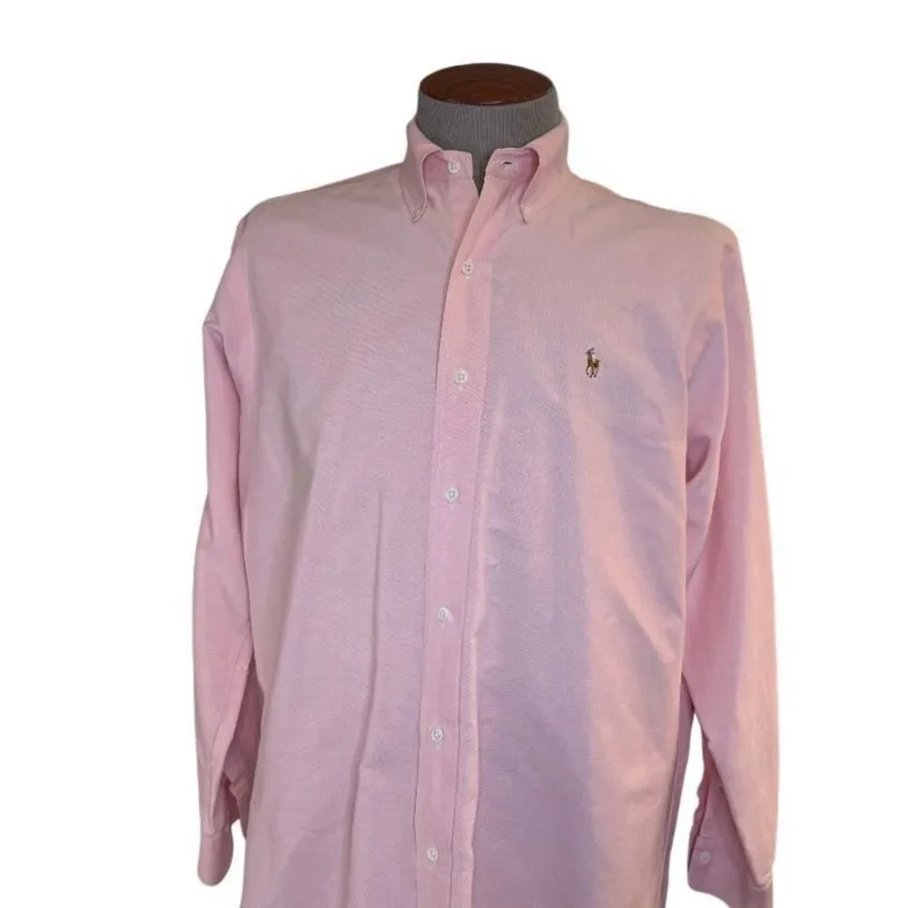 Ralph Lauren Pink Button Down Dress Shirt Sz. 15.5/33. Preppy Professional